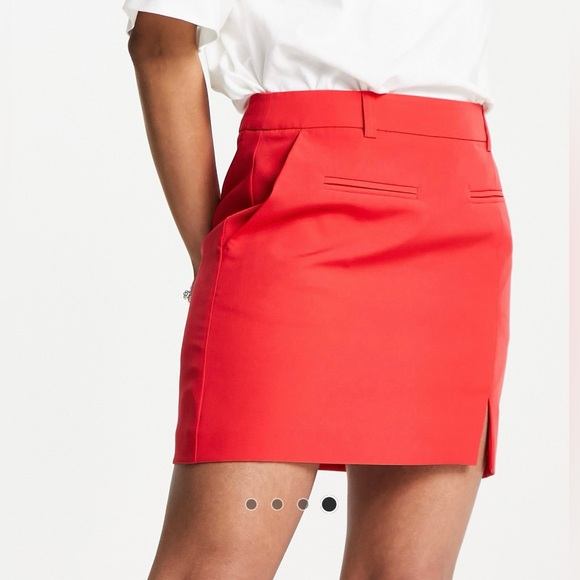 Miss selfridge split hem tailored mini skirt size US 12 - Picture 6 of 9